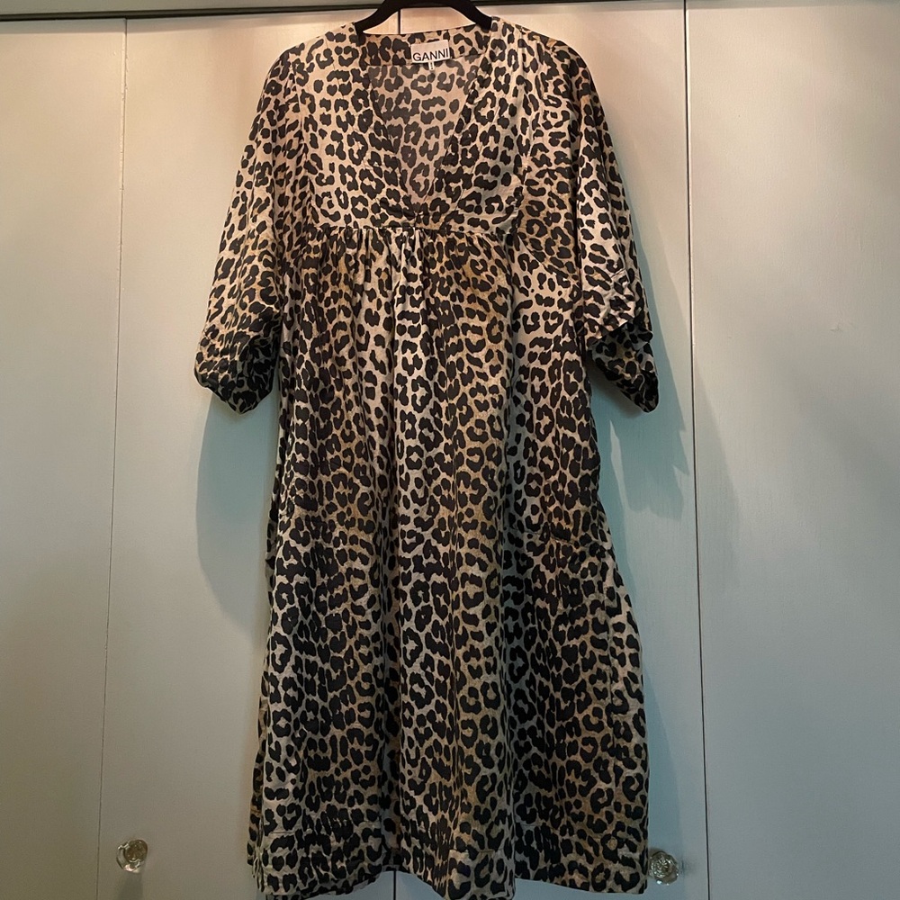 Ganni Animal print midi dress